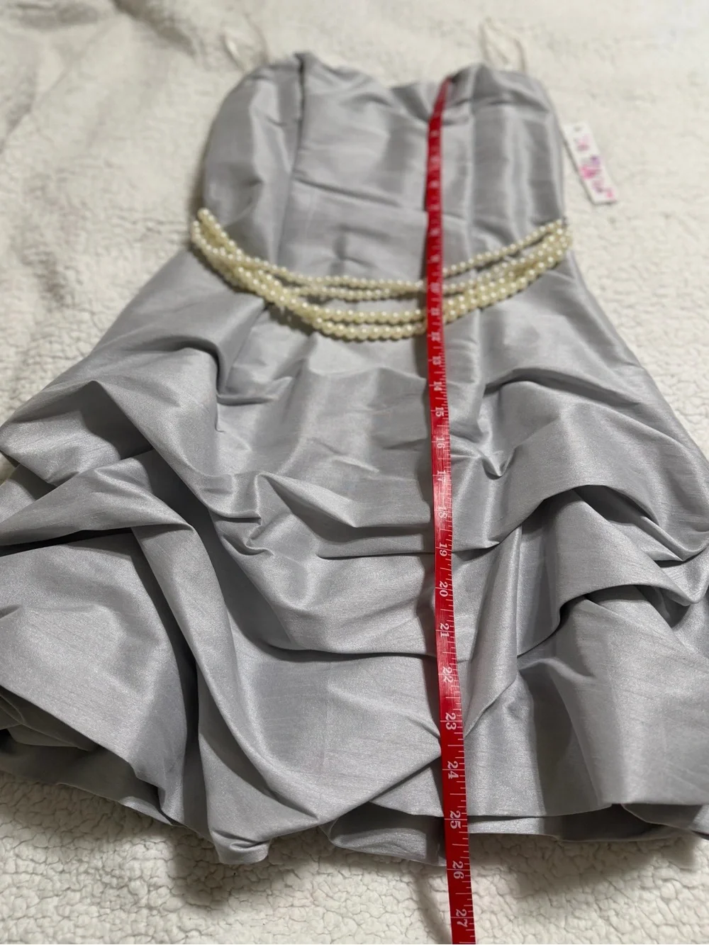 As You Wish Strapless Dress with Pearl Belt